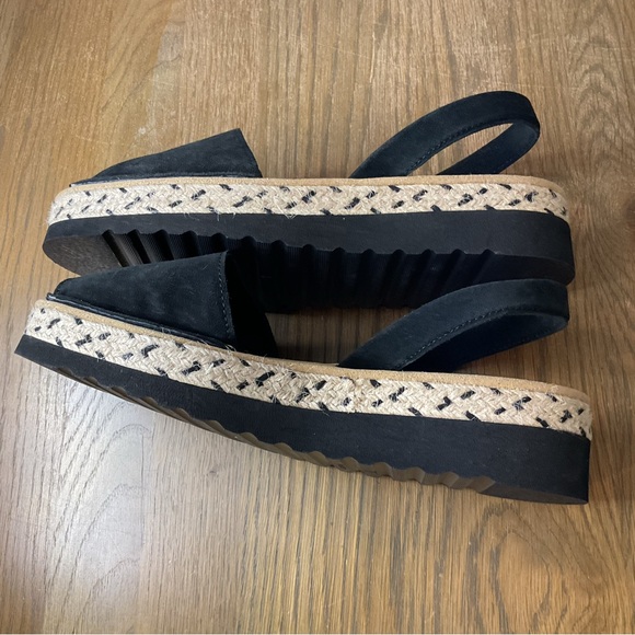 Petit Barcelona Wide Fit | Flat Avarcas Black Espadrille Sandals Size 40 D - Picture 6 of 10